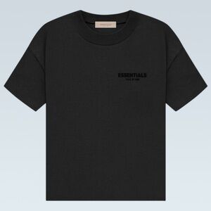 Fear of God Essentials Jet black crew neck t-shirt